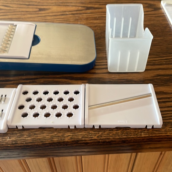 Kitchen Mandolin With Multiple Blades And Graters Spring Loaded